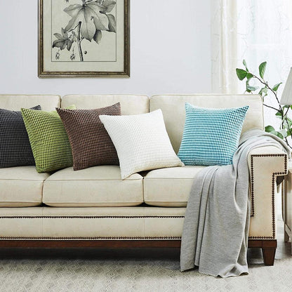 Soft Polyester Cushion Cover Corn Striped Pillow Cozy Throw Pillow Covers Cases for Couch Bed Sofa Ultra Soft Striped Cover Nordic Home Decor Throw Pillow Case Car Living Room Autumn Decoration